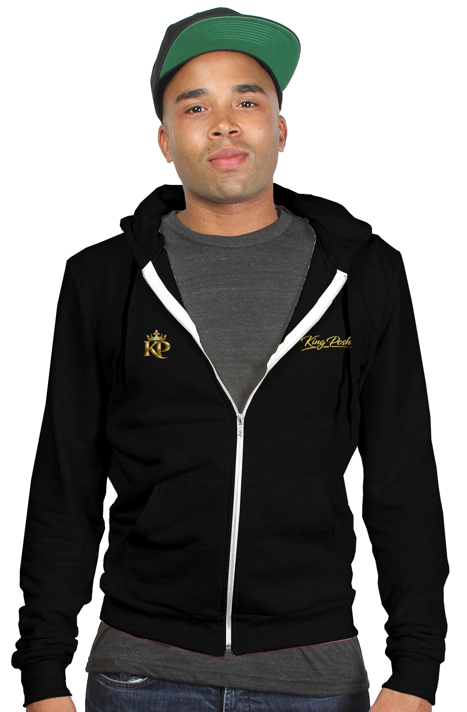 KP Logo tri blend zip hoody